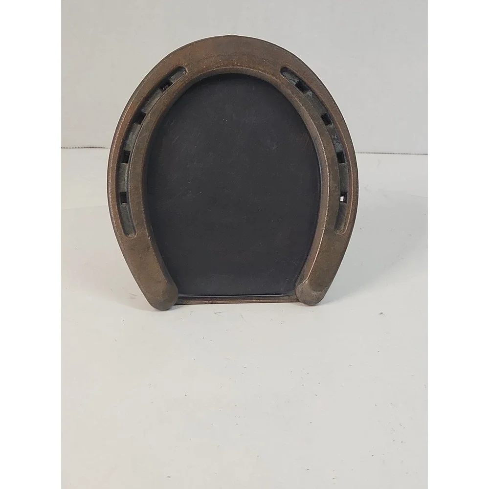 Authentic St. Croix Forge Horseshoe Picture Frame Rustic Western Decor 4x4.5